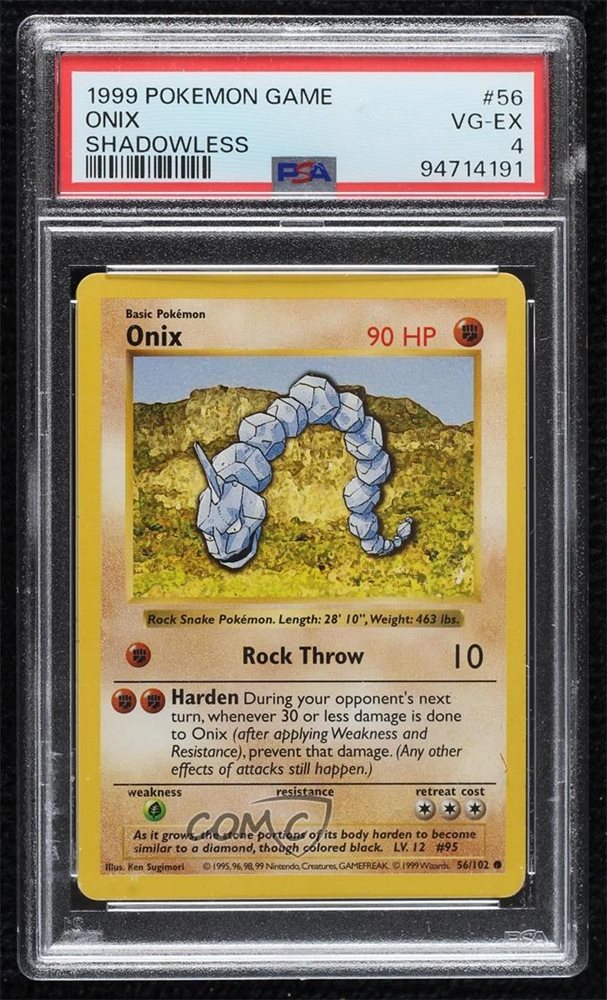 【shadowless/シャドーレス】 イワーク/Onix 56/102英語版 shadowless/シャドーレス】 イワーク/Onix 56/102英語版 Onix 56