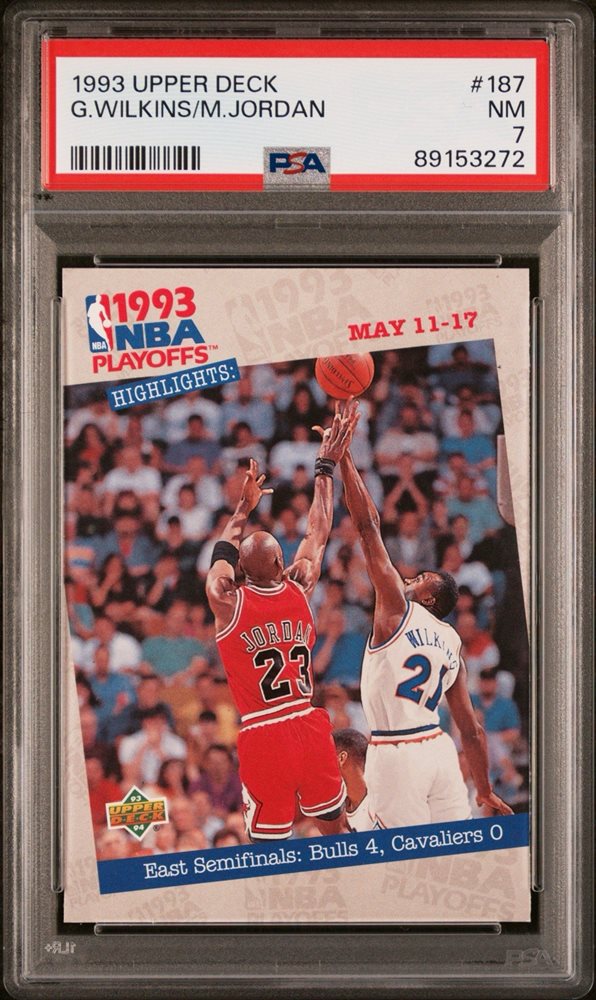 マイケルジョーダン 1993 Upper Deck PSA 9 Michael Jordan 1993 Upper Deck Basketball Card #23 Graded PSA 9