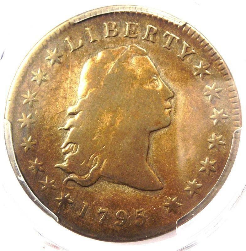 1795 Flowing Hair Silver Dollar 1 Coin Pcgs Vf Det