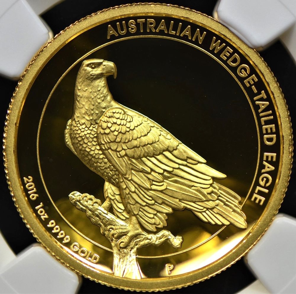 カタログ価64,800円！昭和20年4月発行敵国降伏勅額72枚　状態良し 2016-P Australia $100 Wedge-Tailed Eagle 1oz. Gold Coin High