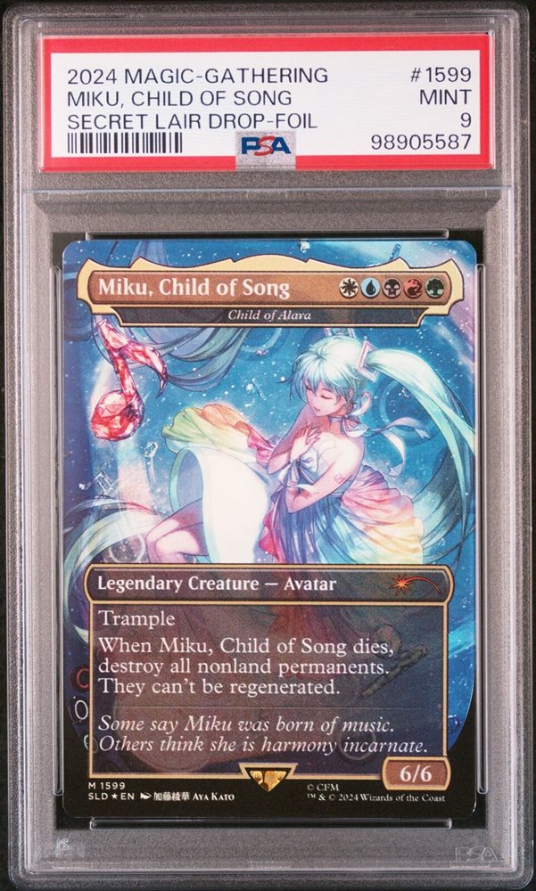 藤*村様 歌の申し子、ミク/Miku, Child of Song Signed 2024 Miku, Child of Song(Child of Alara) PSA 10 Borderless