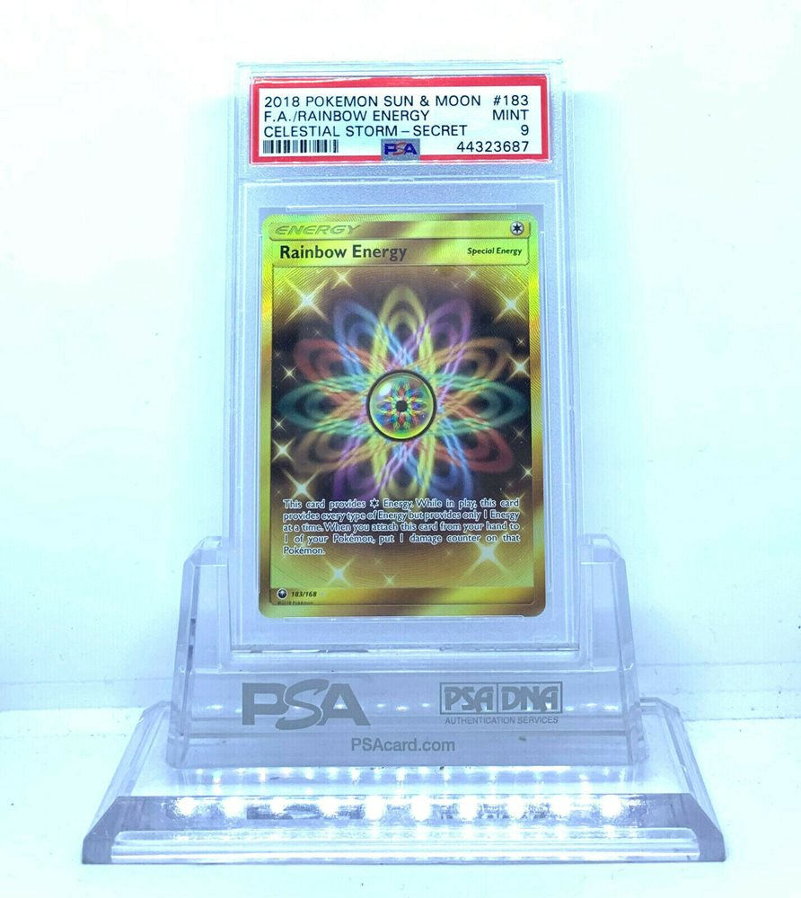 Auction Prices Realized Tcg Cards 2018 Pokemon Sun & Moon Celestial Storm  Full Art/Rainbow Energy SECRET
