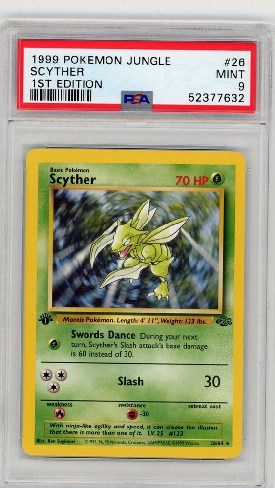 ゆうパケット無料 品質保証書付 トレーディングカード Psa 9 Mint 1999 Pokemon Jungle 1st Edition Scyther Holo 10 閉店セール在庫限り おもちゃ 趣味 トレーディングカード Repertoiremag Com