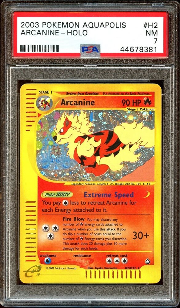 PSA6 ポケモンカード Arcanine (Aquapolis) ウェンディ