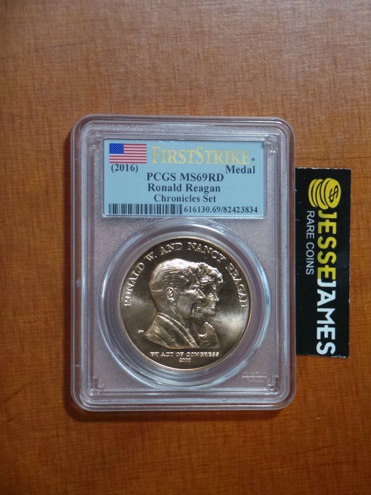 2016 NGC MS69 RD ER RONALD NANCY REAGAN BRONZE MEDAL FROM COIN /& CHRONICLES SET