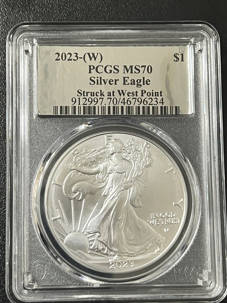 2023-(W) $1 Silver Eagle PCGS MS70 First Strike West Point Mint