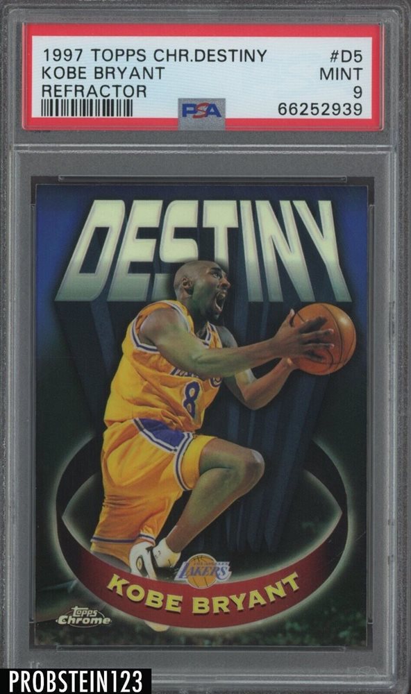 1997-98 Topps Chrome Destiny Refractor #D5 Kobe Bryant - PSA