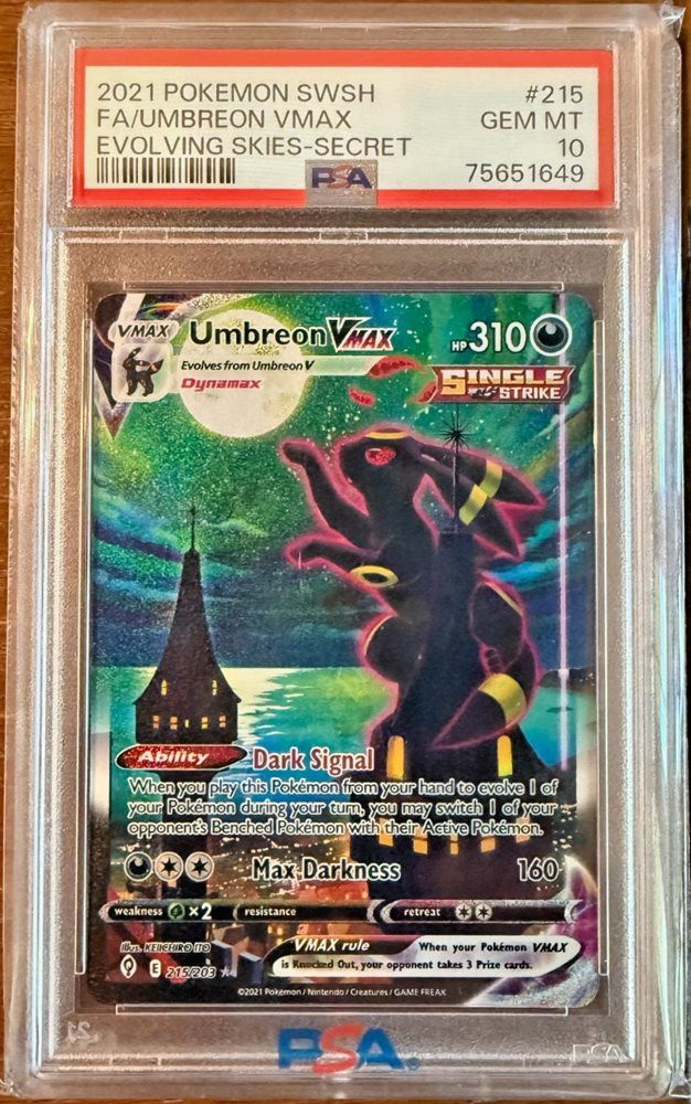 2021 ポケモン S-V Umbreon VMAX PSA 10 SOLD] Pokemon TCG Graded Card: 2021 Umbreon VMAX English #215 PSA