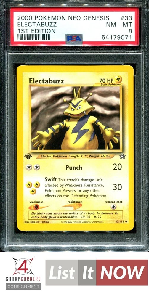 1995 electabuzz pokemon card value Vintage Rare - Electabuzz Base Set Non-Holo Pokemon Card 20/102