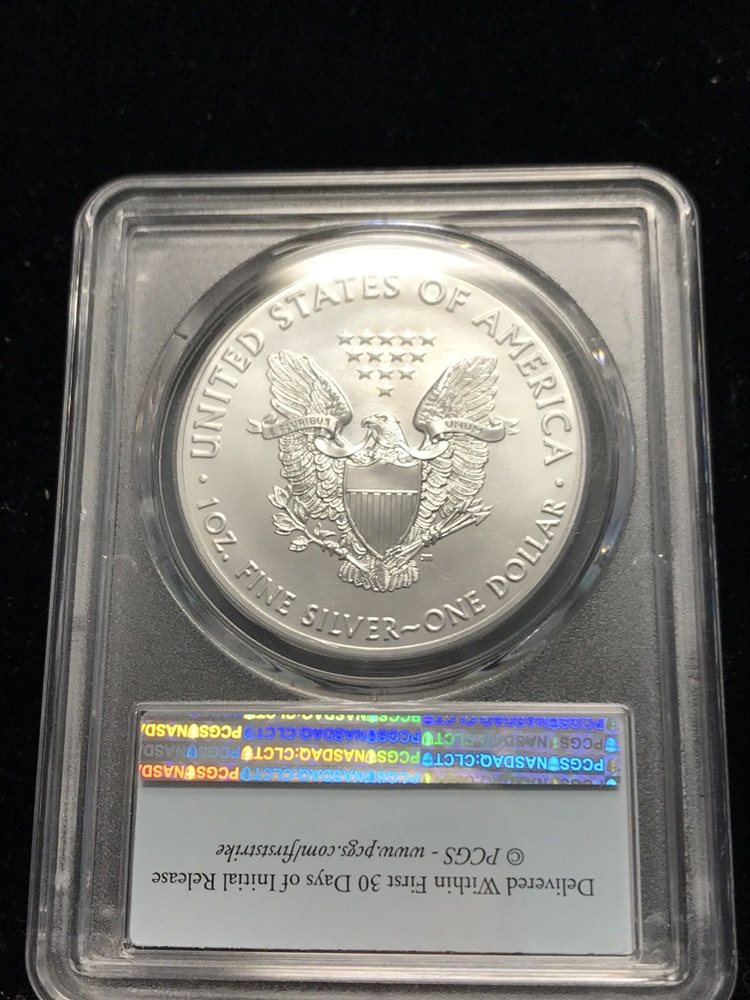 希少！アメリカン シルバー イーグル銀貨2016 PCGS MS70 30周年 銀行振込5%オフ】 2016年W シルバー アメリカンイーグル 1oz