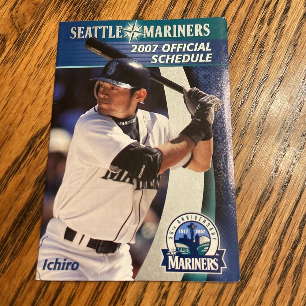 2007 Seattle Mariners Ichiro pocket schedule BECU