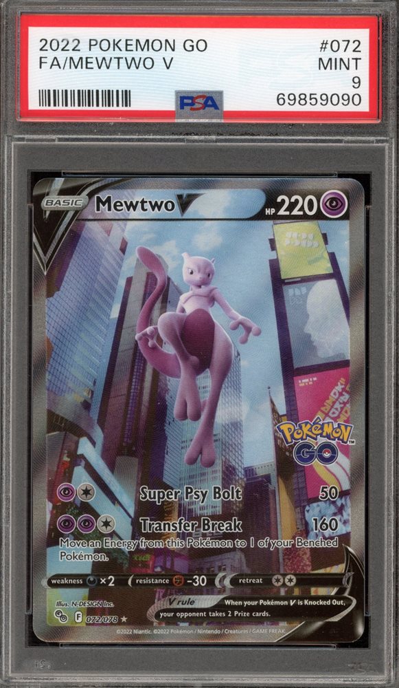 ミュウツー V PSA 10 2022 ポケモン GO Auction Prices Realized Tcg Cards 2022 POKEMON GO Full Art