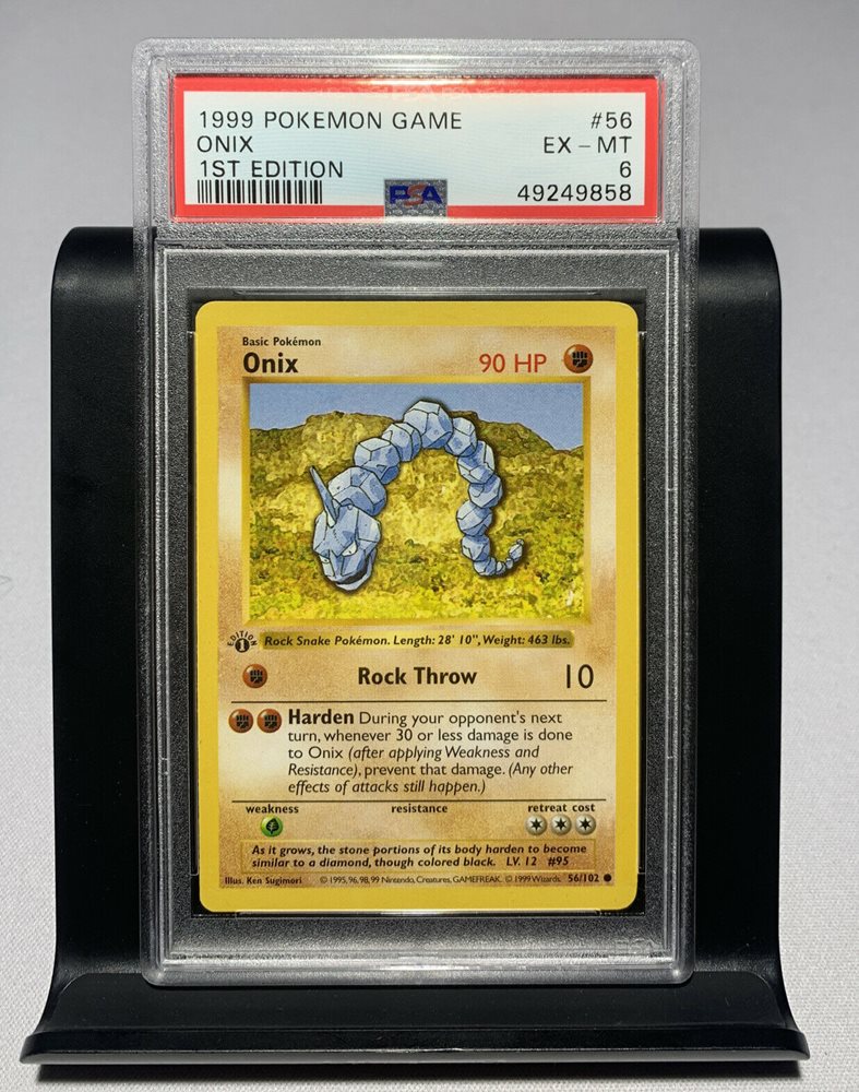 Auction Prices Realized Tcg Cards 1999 Pokemon Game Onix 1st Edition