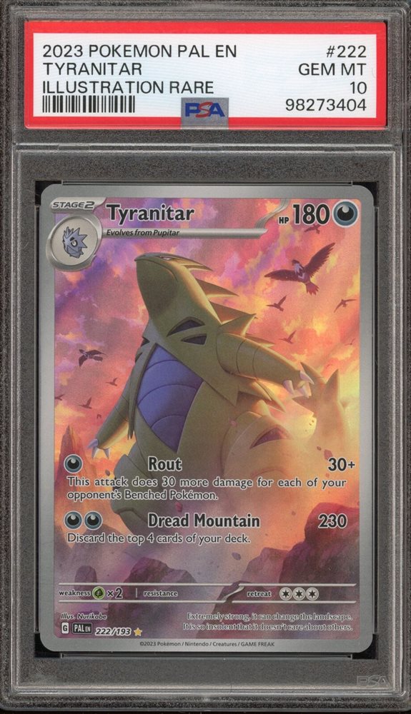 Pokemon Tyranitar 222/193 Card - Paldea Evolved Illustration Rare Alternate Art