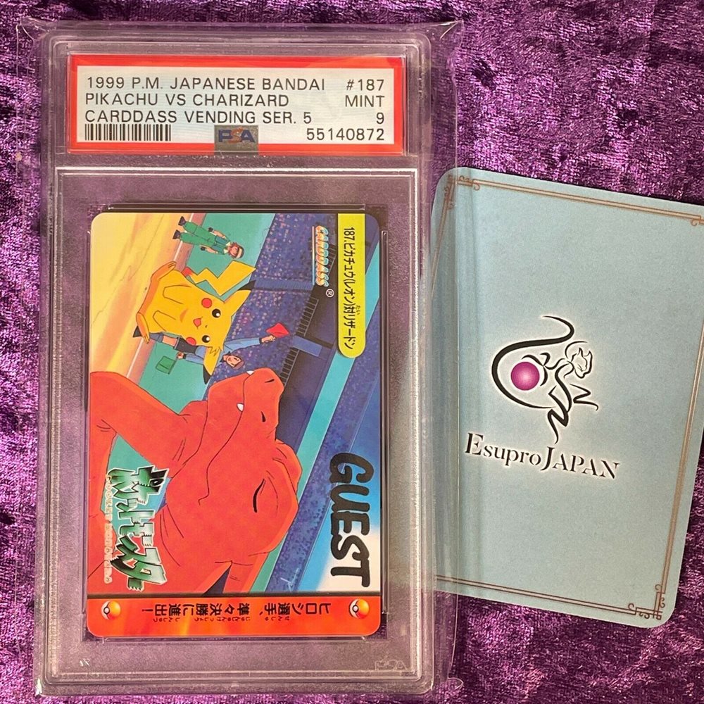 Auction Prices Realized Tcg Cards 1999 Pokemon Japanese Bandai Carddass Vending Series 5 Pikachu Vs Charizard