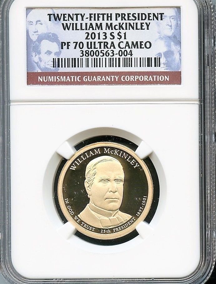 2013-S William McKinley Presidential Dollar PR70DCAM PCGS 70 Deep Cameo