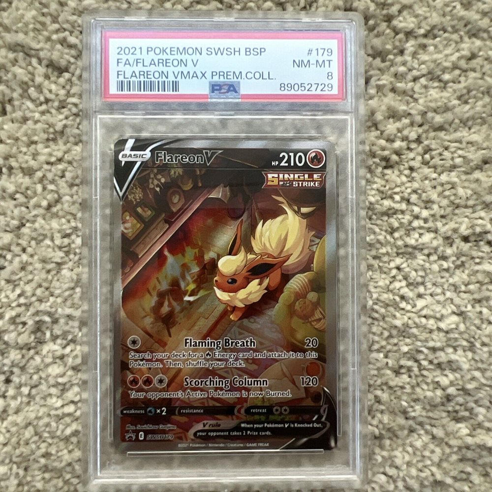 flareon v pokemon card value SWSH179 Promo PSA 9 Listed cards may have imperfections. Pokemon Flareon V 169/203 CGC