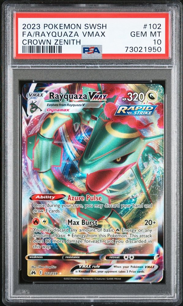 thumbnail image 2 of Pokemon Rayquaza VMAX Crown Zenith Ultra Rare Card Ghana 2 of 13