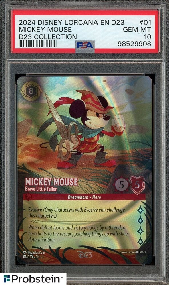 Disney - ❤超稀少❤Disney Lorcana✨ミッキー D23 PSA10✨未開封❤ 2022 Disney Lorcana D23 Expo - Mickey Mouse Brave #1 PSA 10