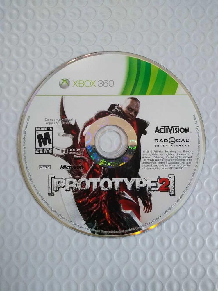 Prototype 1 & 2 For XBOX 360 DISC ONLY