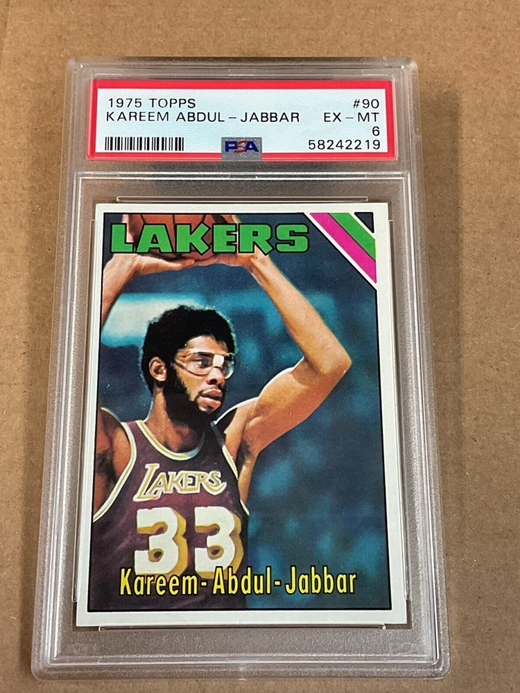 その他 NBA 1975 Kareem Abdul Jabbar PSA7 1975 Topps Kareem Abdul Jabbar #90 PSA 7 NM HOF Los Angeles