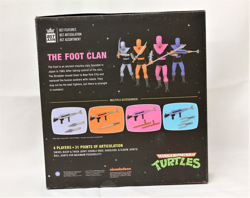 TMNT Loyal Subjects The Foot Clan Action Figure FourPa