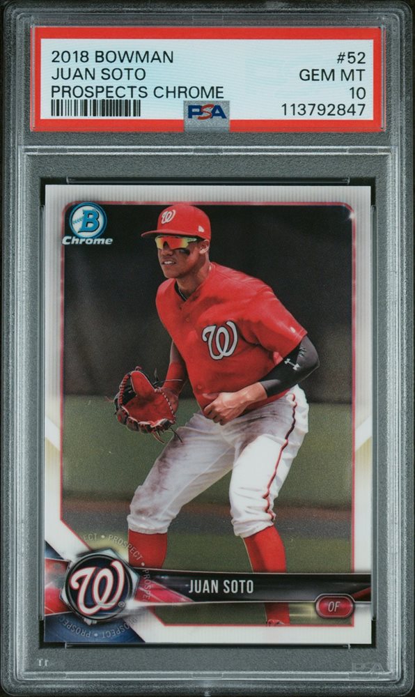 その他 2018 Bowman's B Perfomer Juan Soto PSA10 Auction Prices Realized Baseball Cards 2018 BOWMAN PROSPECTS