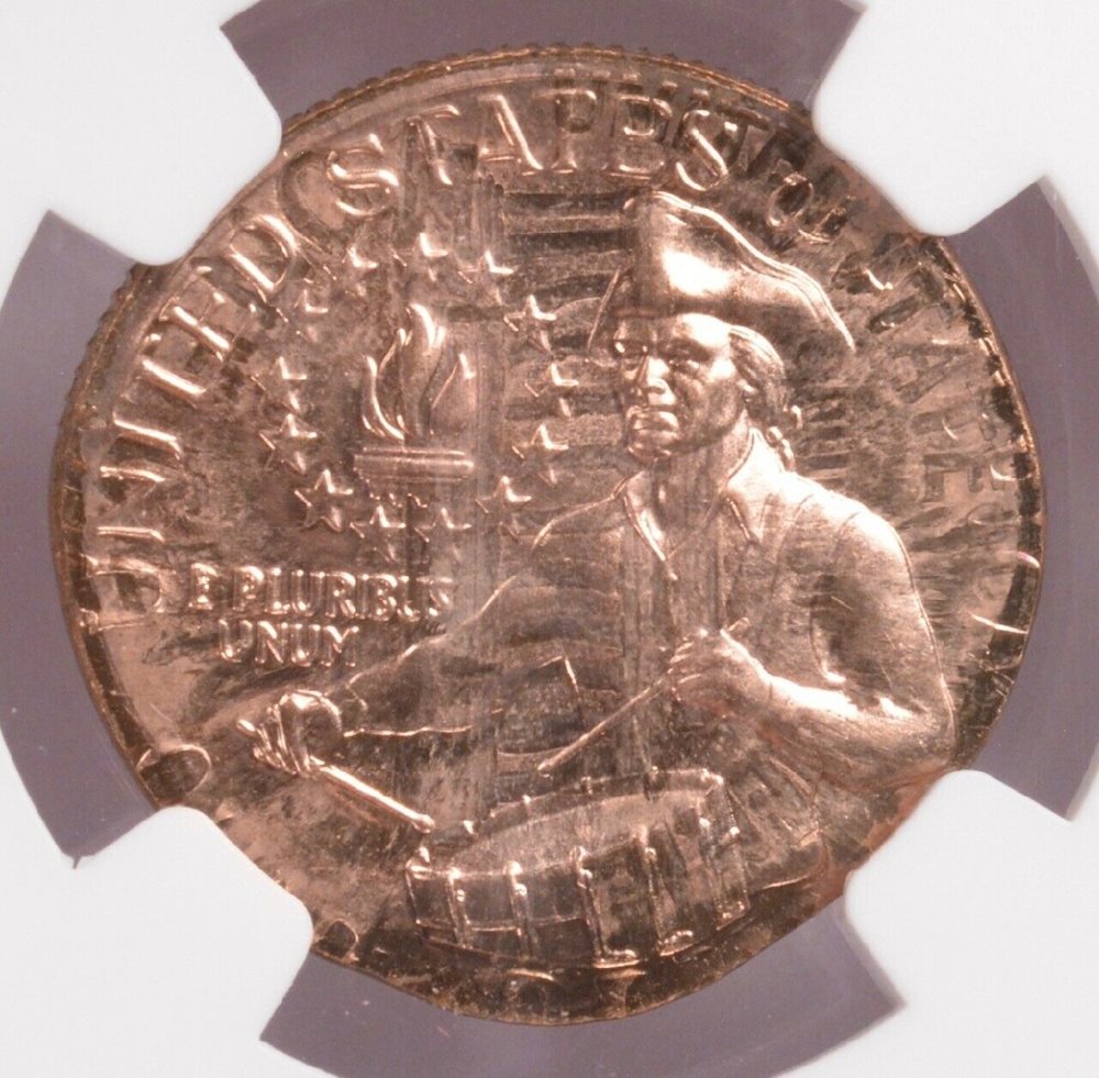 NGC 25c 1976-S Proof Bicentennial Quarter Dual-Date Double-Denomination PF-65 RD