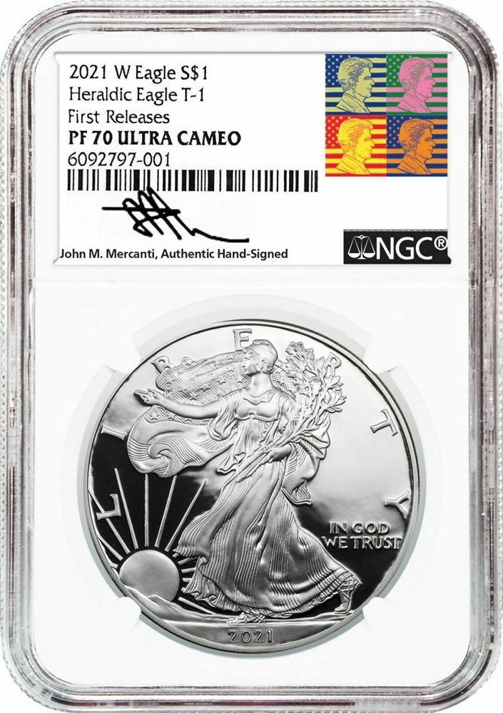 2021 $1 Silver Eagle - Type 1 First Strike (Regular Strike