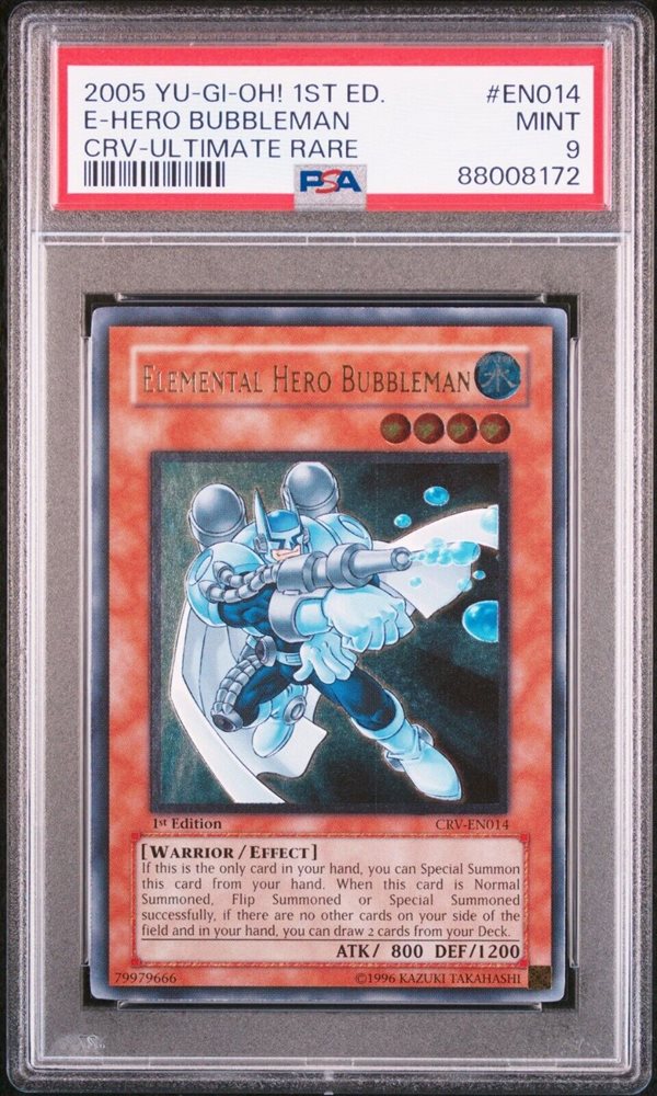 遊戯王ラッシュデュエル Elemental Hero Bubbleman 1st Edition YUGIOH MF03-EN007 ELEMENTAL HERO BUBBLEMAN PARALLEL PSA 10