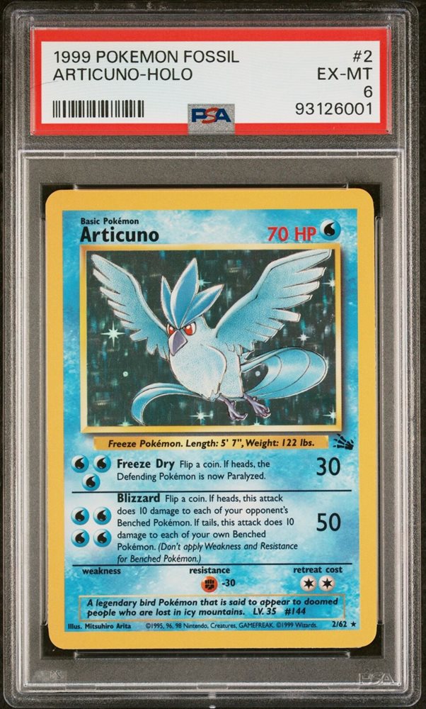 articuno pokemon card 1995 eBay Auction Item 305830237117 Tcg Cards 1999 Pokemon Fossil