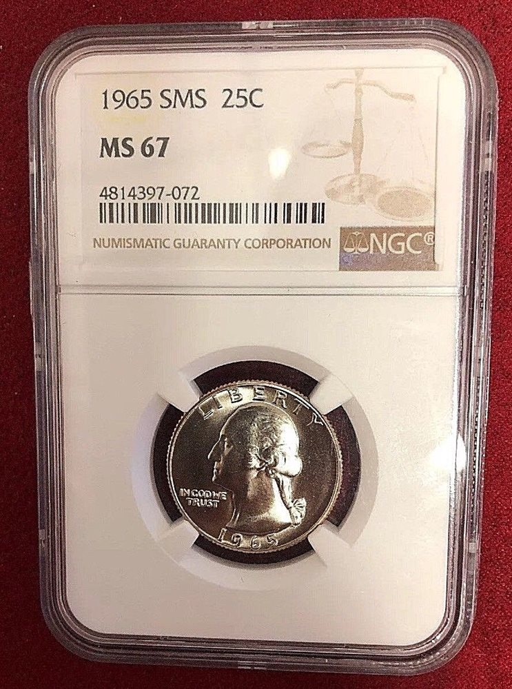 25c 1965 SMS Quarter-NGC Certified & Graded-MS67-Special