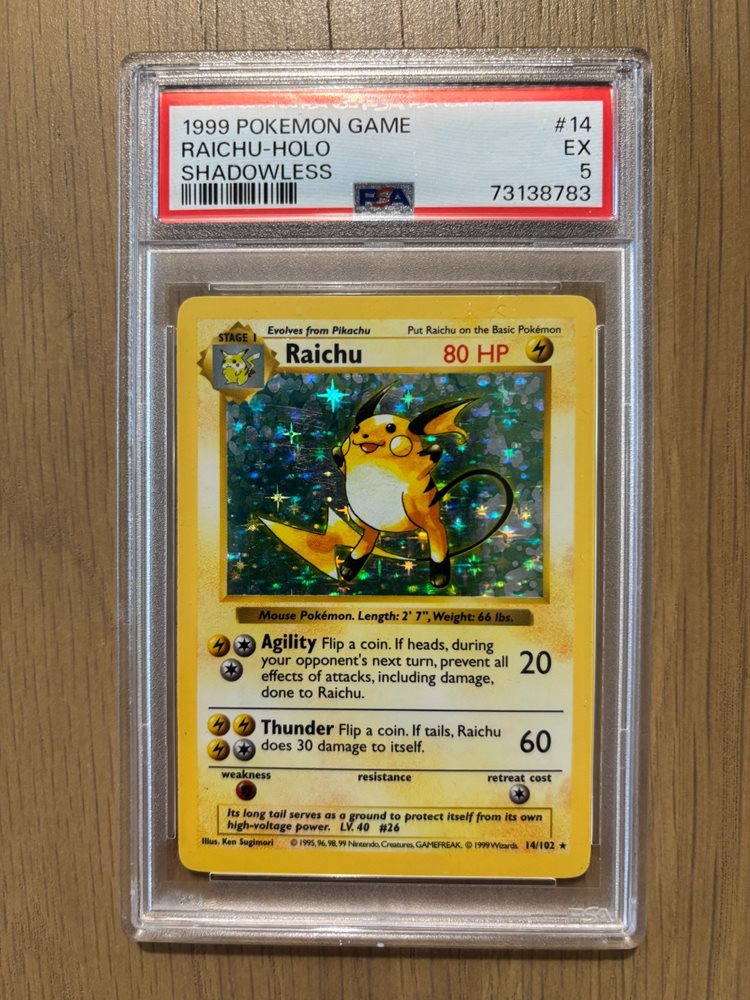 Auction Prices Realized Tcg Cards 1999 POKEMON GAME Raichu-Holo