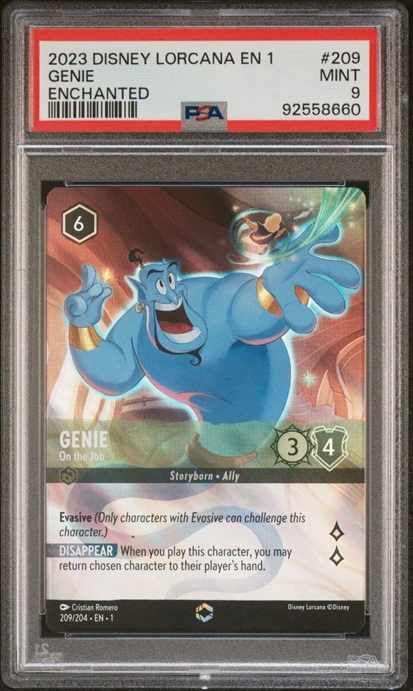 ロルカナ Lorcana エンチャンテッド enchanted ジニー PSA Auction Prices Realized Tcg Cards 2023 DISNEY LORCANA EN 1-THE