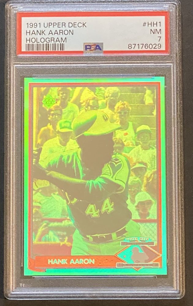 1991 Upper Deck Baseball Heroes Hank Aaron 10-Card Complete Set With Original Header 1991 Upper Deck Baseball Heroes Hank Aaron 10-Card Complete Set With Original Header