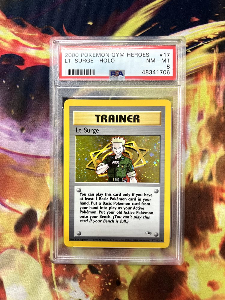 lt surge pokemon card value Lt. Surge's Raichu 11/132 Holo Rare Gym Challenge Pokemon Card Near Mi main image 0