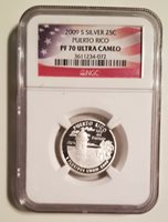 Silver 2009-S Guam Proof State Quarter With 2x2 Snap DCameo Combined Shipping