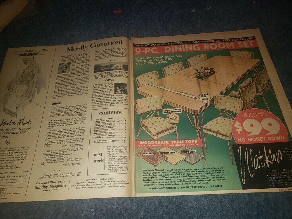 Cleveland Plain Dealer Sunday Magazine March 12 1961 Gr