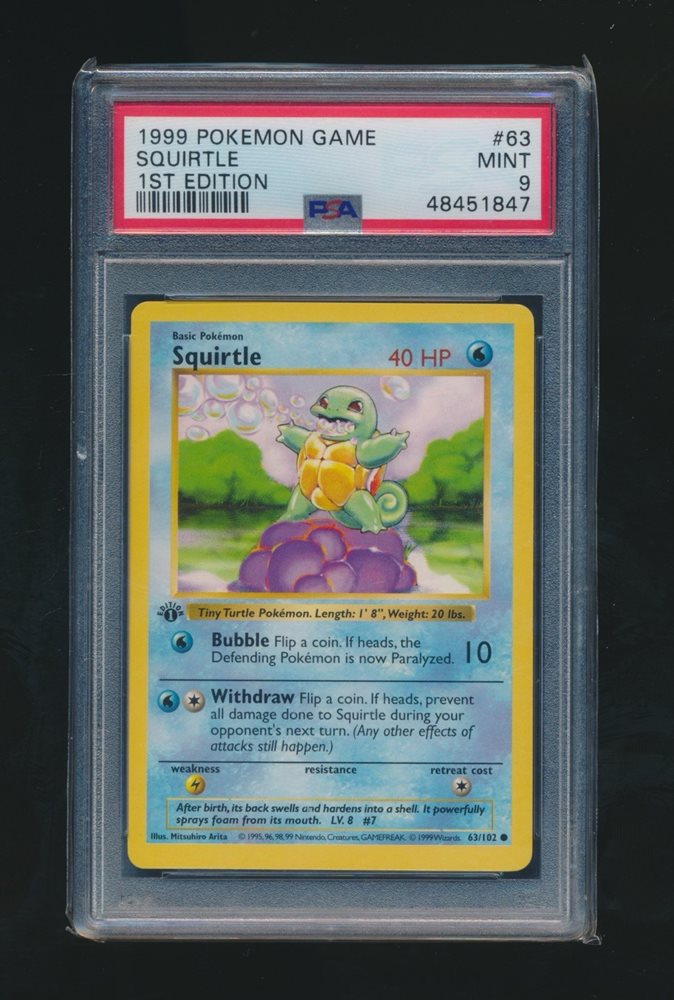 ゼニガメ 英語版 Shadowless Squirtle PSA9 ゼニガメ 英語版 Shadowless Squirtle PSA9の通販 たま