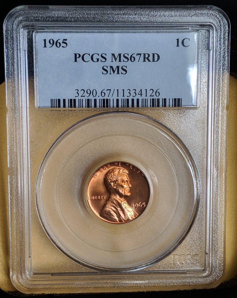 1965 SMS Lincoln Cent PCGS MS 67 Red, SP67RD - PCGS Auction Prices