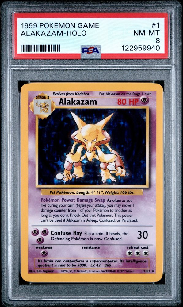 Auction Prices Realized Tcg Cards 1999 POKEMON GAME Alakazam