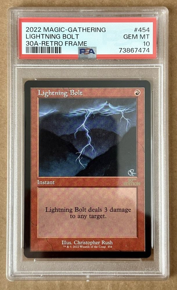 PSA10 MTG 30th anniversary Lightning Bolt 稲妻 旧枠 Magic the