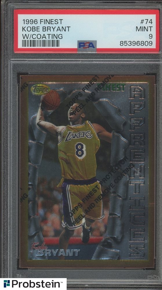 【PSA 9】1996 コービー・ブライアント #74 with coating Kobe Bryant 1996 Topps Finest #74 Bronze - Base (with