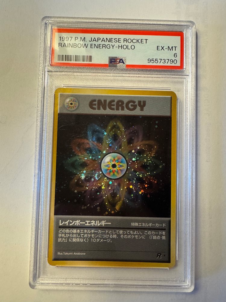 PSA 10 GEM MINT Pokemon RAINBOW ENERGY Holo Rare Team Rocket