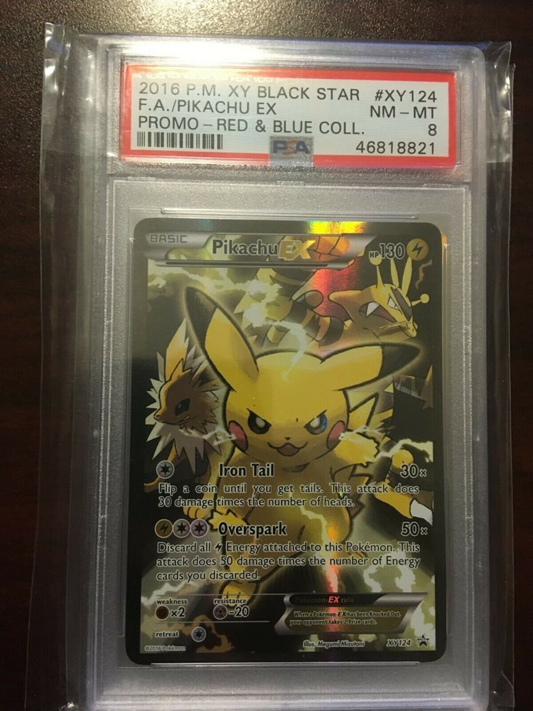Pokemon Pikachu EX XY124 Red-Blue Collection TCGO Online Promo Code Pokemon Pikachu EX XY124 Red-Blue Collection TCGO Online Promo Code