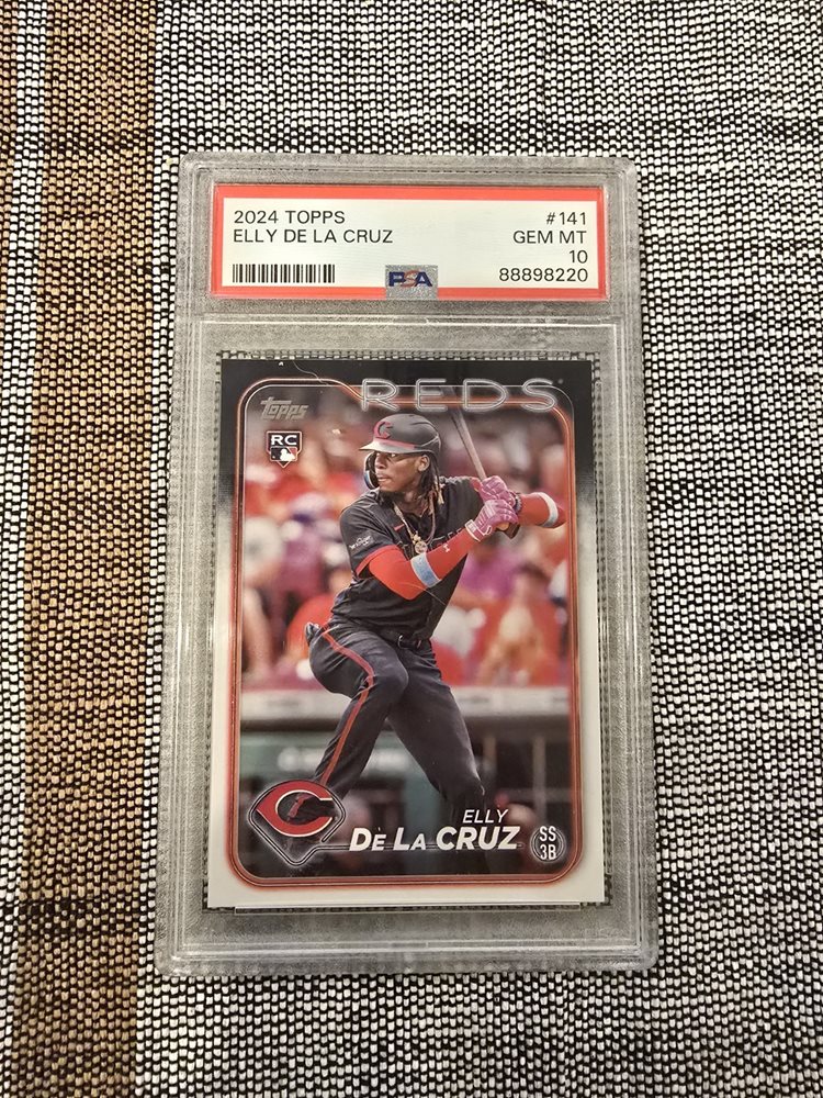 【貴重】_ＰSA9鑑定品_ELLY DE LA CRUZ_直筆オンカードサイン ELLY DE LA CRUZ 2024 Topps /75 Auto エリー・デラクルーズ