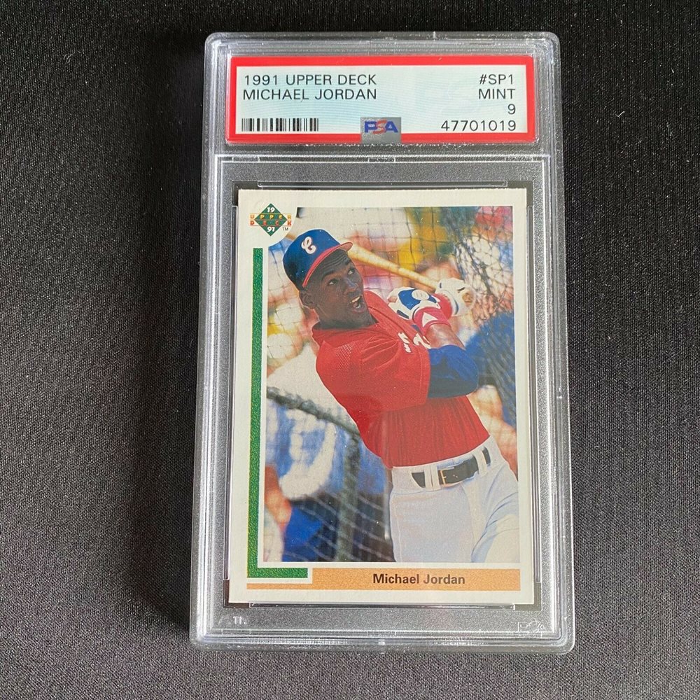 91 upper deck michael jordan baseball card