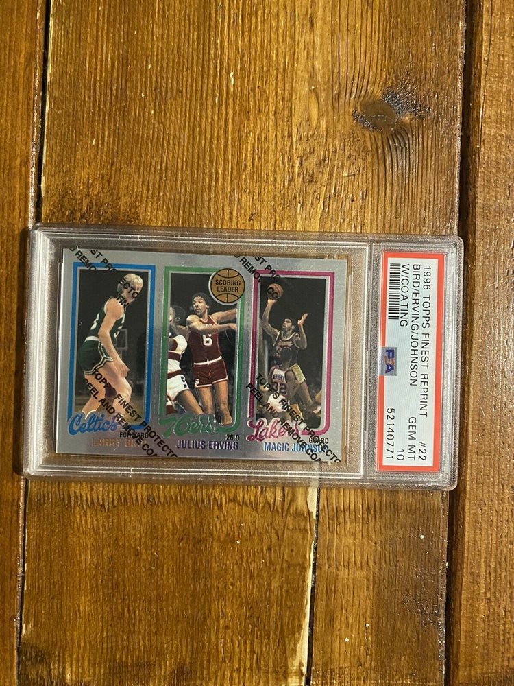 その他 1996 Topps Finest 22 Johnson/Bird/Erving Auction Prices Realized Basketball Cards 1996 TOPPS FINEST