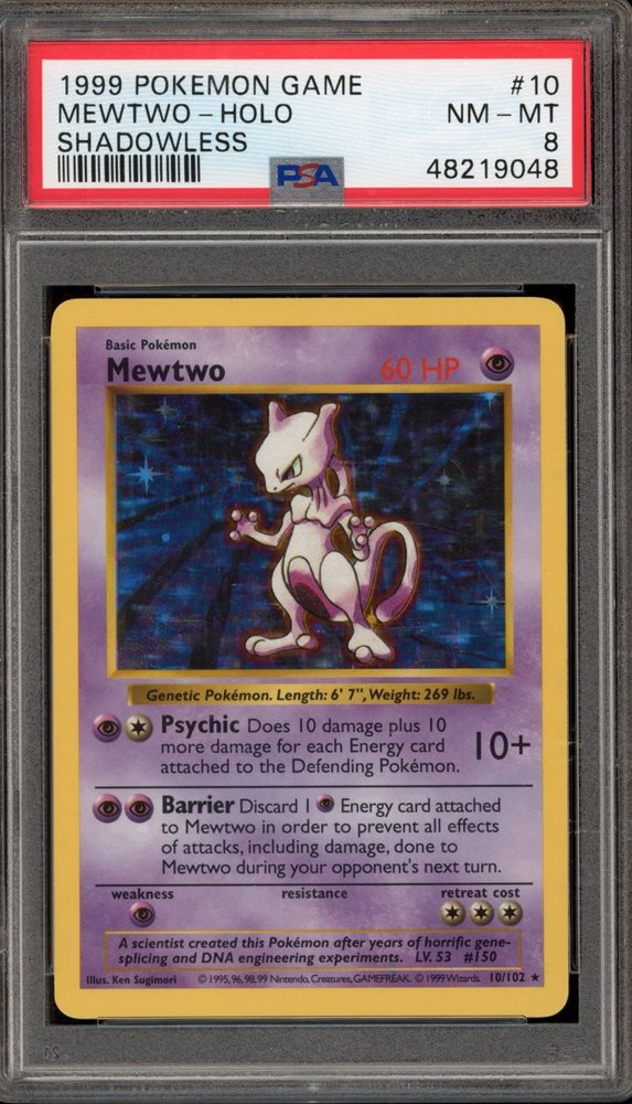 Auction Prices Realized Tcg Cards 1999 POKEMON GAME Mewtwo-Holo