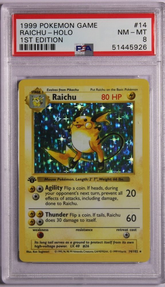 Auction Prices Realized Tcg Cards 1999 POKEMON GAME Raichu-Holo